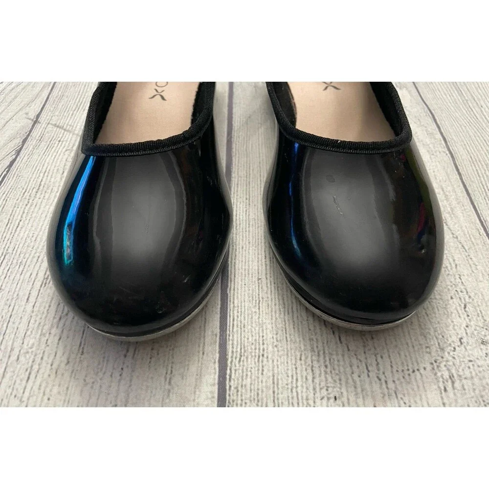 Black Capezio Girl Toddler Tap Dance Dancing Shoes, Size Youth 1 Wide